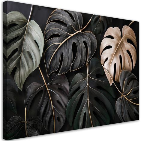 Tableau déco Monstera Feuilles PlantesPlantes tropicales 60x40 (1/5)