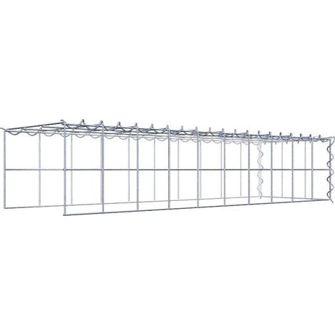 Gabiondeco - Gabion - Element de prolongation en hauteur et en longueur 100 cm x 20 cm x 30 cm (L x H x P). maille 10 x 10 cm. Spirale. Attention il manque deux gri... (1/5)