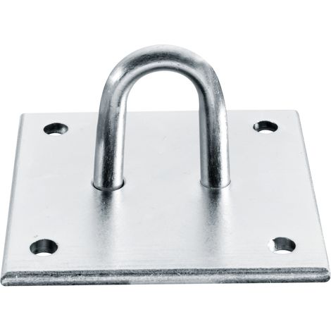 HSI Schwerlast-Öse, auf Platte, Eisen, verzinkt, 80x80x4mm, 1 STK
