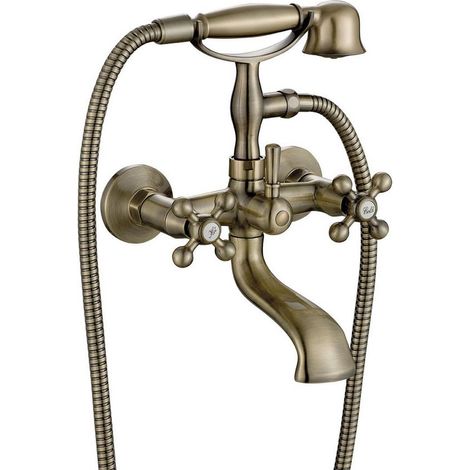 Robinet de baignoire vintage bronzé complet (1/3)