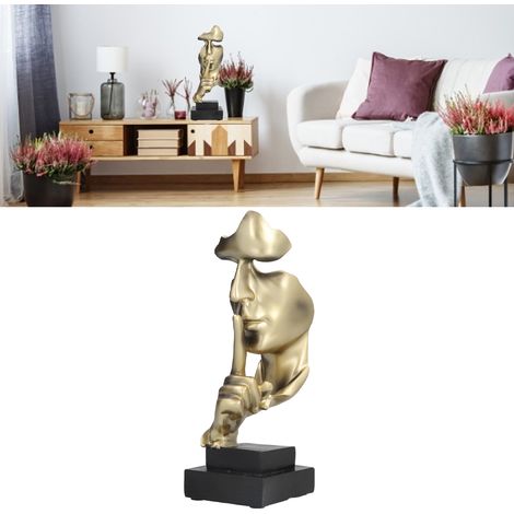 Kreative Figurendekorationen für das Wohnzimmer, „Schweigen ist Gold“ (eine Art Dekorationsobjekt), handgefertigte Ornamente für ein Schlafzimmer in einem zweistöckigen neuen Hausmodell. (1/5)