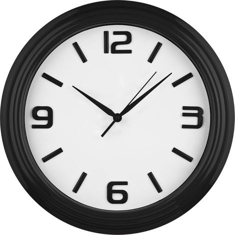 Premier Housewares Black Plastic Wall Clock (1/2)