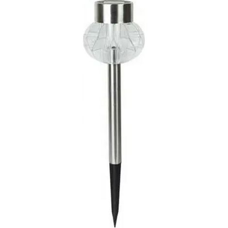 Lampioncino segnapassi Led Dahlia 0,012W in acciaio con pannello solare IP44 Bianco freddo 6500K con sensore crepuscolare Aigostar