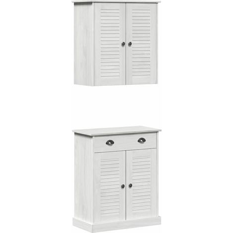Maison Exclusive - Badezimmermöbel-Set mit Regal VIGO 2 pcs Weiß