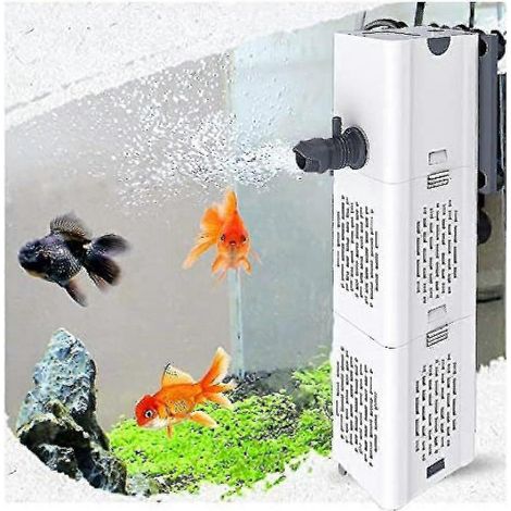 Filtre d'aquarium ultra silencieux 4 en 1, pompe à eau submersible 500-1800 l/h, oxygénation, générateur de vagues, changement d'eau (1/5)