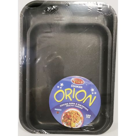 BIS  TESTO FORNO RETTANGOLARE BASSO SCOSTATA - DOLCI - IN ALLUMINIO ANTIADERENTE (1/2)