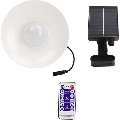 Lampe solaire pour parasol avec télécommande, minuterie et panneau LED intégré - 3000K couleur chaude (1/5)