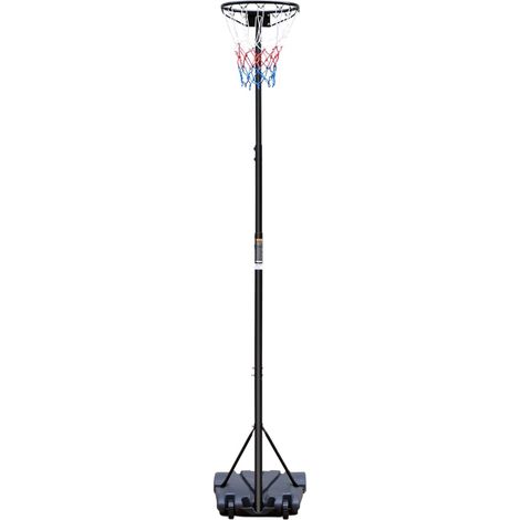 Tragbarer, höhenverstellbarer Basketballkorb 259,08–304,8 cm ohne Brett, schwarz (1/3)