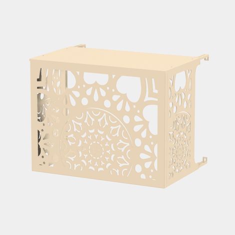 Cache climatiseur - Soleia Cache climatiseur - Soleia - Fixation murale - Ivoire RAL 1015 - Taille S (H 70 x L 90 x P 50-74 cm) (1/5)