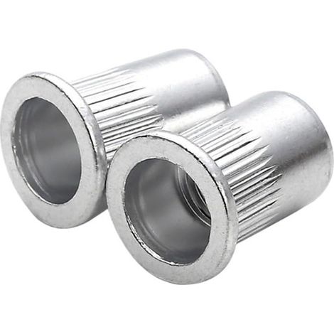 Écrou à sertir en alliage d'aluminium tête plate, insert fileté pour (1/5)