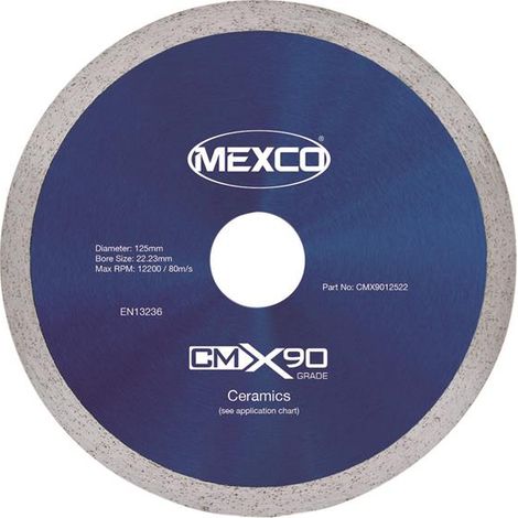 Mexco X90 Diamond Blade for Ceramic Tiles 125mm 22mm (1/2)