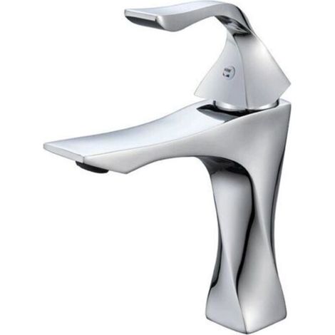 Rubinetto per lavabo nero/cromato, miscelatore in ottone per acqua calda e fredda, miscelatore monocomando/piano di lavoro corto cromato