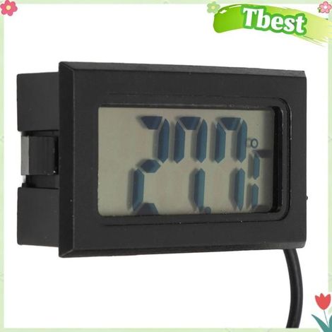 Tbest Thermomètre numérique intégré Thermomètre Numérique électronique intégré, Compteur de Température LCD Noir, sport piscine (1/5)