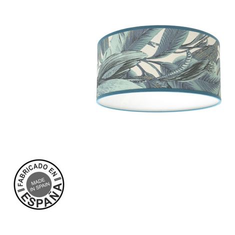 AKUNADECOR 30 Cm Plafoniera Modello Argel Blu Con Paralume