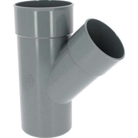 Nicoll – Culotte 45° réduite PVC mâle-femelle Ø125/100 – Raccord évacuation pour espaces confinés – Classement feu NF-M1