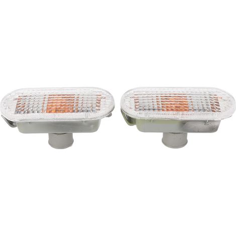 Coppia di alloggiamenti per indicatori di direzione laterali, lunga durata, antigraffio, ricambio per Seat Arosa bianca, 1J5949117. (1/4)