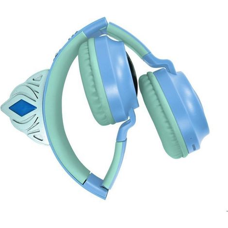Cuffie luminose pieghevoli Bluetooth e cablate con design a tiara dell'universo di Frozen (1/3)