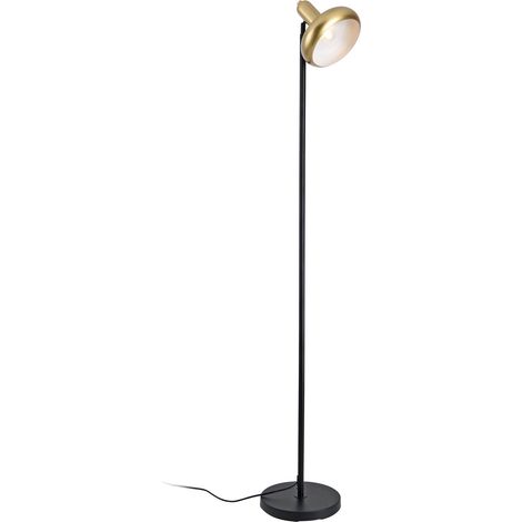 Lampada da terra in metallo Namsos E27 stile senza tempo elegante lampadario di design per soggiorno camera da letto ufficio altezza 156 cm nero e oro 030009530