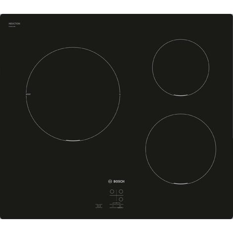 Bosch – Plaque à induction 3 foyers 59.2cm – Puissance 4600W – Avec booster – PUC611AA5E