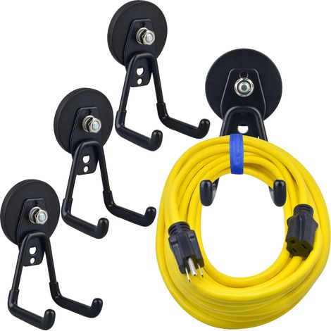Ganci magnetici, rivestimento in gomma resistente, versatili per uso domestico e industriale, argento (1/5)