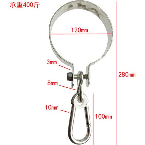 Wooden frame hooks, swing accessories, round tube hooks, load-bearing rings, round fasteners, outdoor toys - m120 - hooks (1/4)
