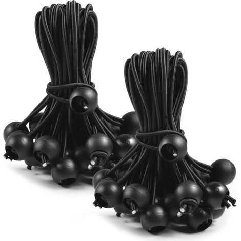 Elastischer Spanngurt mit Kugeln, 50 Stück Abdeckplanen-Spannbänder, Elastisches Seil, Planenspanner, Spannbänder