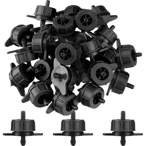 Lot de 100 Goutteurs autorégulants 4 l/h, Goutteurs d'irrigation en ligne système micro, Goutteur pour arrosage agriole et jardinage (1/4)