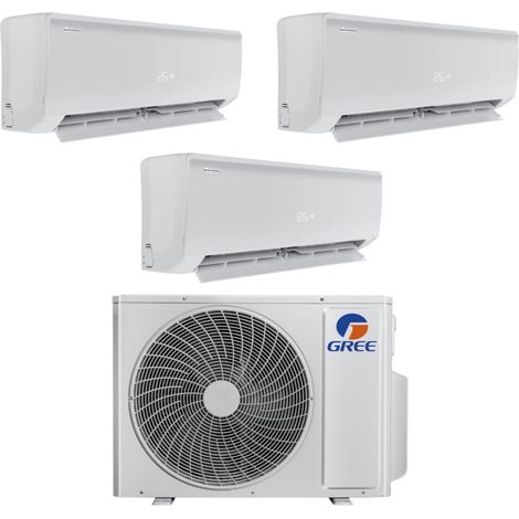 gree trial split inverter aire acondicionado bora plus serie 9+9+12 con gwhd(21)nk6oo r-32 wi-fi opcional 9000+9000+12000