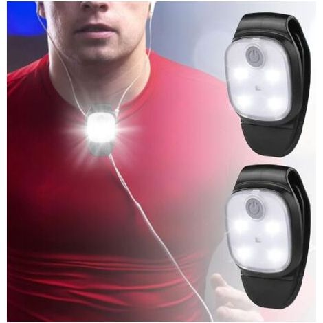 2 Pièces Lampe à Pince LED, Réfléchissants Lampe à Pince Rechargeable USB, 4 Modes D'Éclairage, Mini Lampe Frontale pour La Course en Plein Air, Le Jogging, la Pêche (1/5)
