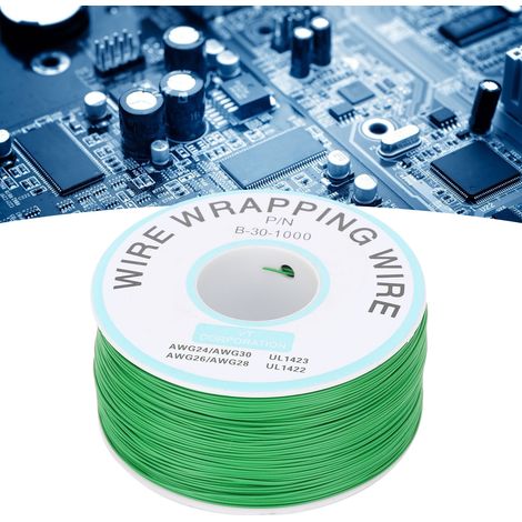 Neue OK Wire Leiterplatten-Jumperleitung / PCB-Jumper / 30 reiner Kupfer-Einzelader-Elektronikanschlussdraht (grün) (1/5)