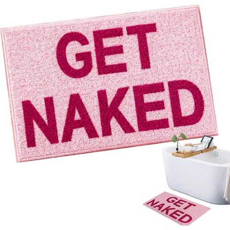 Tapis de bain rose 40 x 60 cm, antidérapant et non pelucheux, idéal pour les douches, les hôtels et les salles de bain. (1/5)