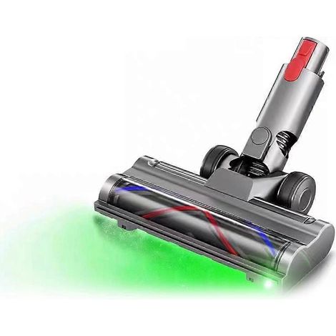 Accessoire pour aspirateur V7 V8 V10 V11 V15 : brosse rotative à poils en forme de V avec éclairage LED pour sols durs et moquettes. (1/5)