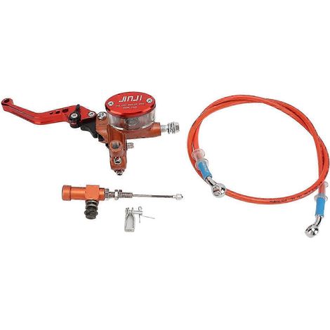 Kit de frein et d'embrayage pour moto avec câble, réglable sur 6 angles, universel pour guidon de 22 mm (7/8 po), orange (1/5)