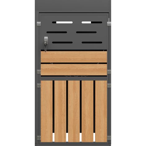 Multifunktionaler Outdoor-Schrank mit Pflanzkasten aus verzinktem Stahl in Grau (1/5)