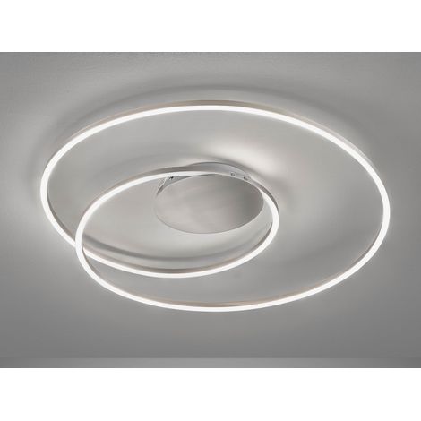 LED Deckenleuchte HOLY Silber, dimmbar & Tageslicht, Ø 68cm (1/5)