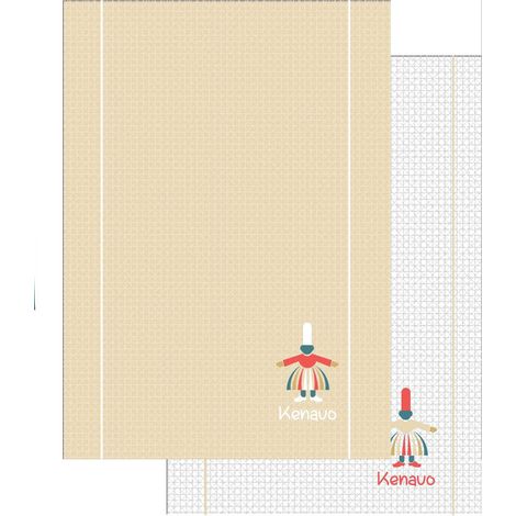 Lot de 2 torchons nid d abeille 50 x 70 cm Kenavo madame bretagne (1/2)