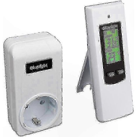 Intelligenter WLAN-Thermostat mit angeschlossener Steckdose, Fernbedienung für Heizkörper und Klimaanlage, präzise Programmierung, kompatibel mit Heizung und Klimaanlage, einfache Installation, optima (1/4)
