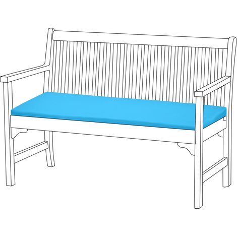 Gardenista - Coussin de siège de banc 2 places pour jardin, 108x45x5 cm coussin de banc léger avec housses amovibles résistantes à l'eau et rembourrage en fibre - turquoise (1/5)