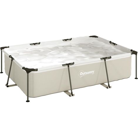 Piscine Tubulaire Démontable 316x238x66,5 cm 3700 L avec Marco Metallic Repair Parche sin Depuradora Gris