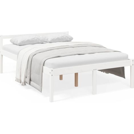Maison Exclusive - Letto per Anziani Bianco 120x190 cm Small Double Legno di Pino