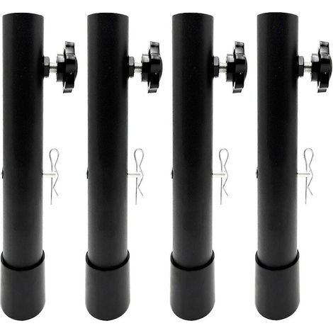 Rallonges de pieds de table pliantes en acier inoxydable de 7,8 pouces, ensemble de 4 pièces, type B, adaptées aux bureaux ou établis, peuvent surélever la table à la hauteur d'un bar. (1/5)