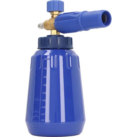 Générateur de mousse 1 L 4000 psi, pulvérisateur haute pression réglable, aérosol de nettoyage, raccord rapide 1/4 po NPT, bleu (1/5)