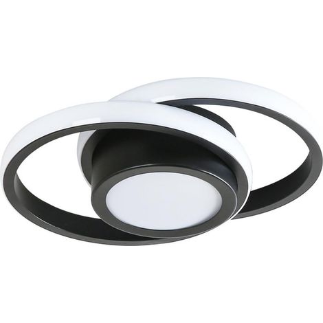 Runde LED-Deckenleuchte mit Doppelring, kleine moderne Deckenleuchte, geeignet für Schlafzimmer, Wohnzimmer, Küchen und Flure. (1/5)