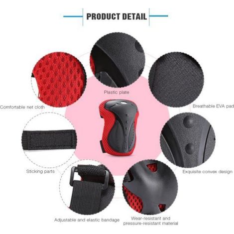 Kit de Protection - - Coudière Genouillère Protège-Poignet - Noir - Multisport - Patinage sur glace (1/4)