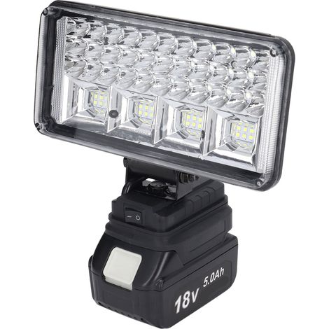 6000 lm kabellose LED-Taschenlampe, wasserdicht, für Notfälle, 14,4 V–18 V Lithium-Batterie für BL1430 (1/5)