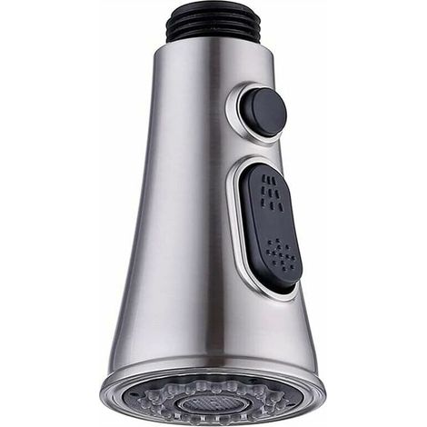 Grifos de cocina, cabezal de ducha de repuesto para grifo mezclador, cabezal de ducha de 2 chorros, grifo de cocina cromado, grifo para fregadero (1/5)