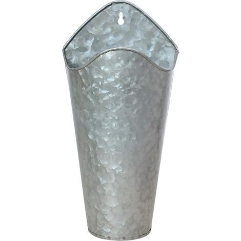 Vintage fleur vase fer suspendu pot de fleur suspendu pot style campagnard décoratif vase rustique zinc métal seau-Fei Yu (1/5)