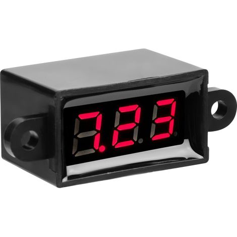Voltmètre numérique 0,28 pouce, deux fils CC 3,0-30 V, affichage LED, étanche (rouge) (1/5)