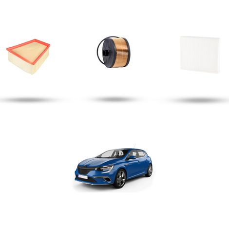 Kit tagliando 3 filtri compatibile con Renault Megane IV 1.3 Tce 103kw dal 2018 (1/5)