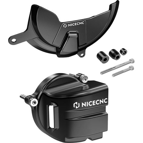 Tapa protectora para bomba de agua, protector de aluminio, mecanizado CNC de precisión, color negro. (1/2)